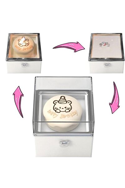 STARSTAR Beer cake ring box surprise with LED couple gift.