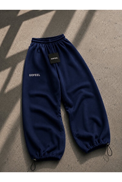 Gofeel Tech Detaylı Baggy Unisex Eşofman Altı ( 3 iplik)