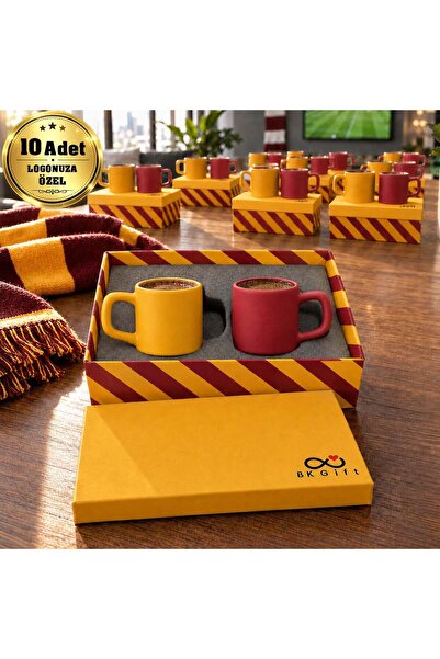 Bk Gift Customized with Your Logo, 10 Pieces Boxed Yellow and Red Fan-Themed ...