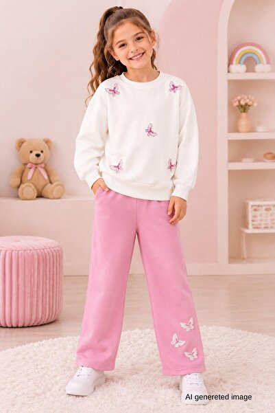 Pina Kids Girl's Butterfly Detailed Top and Bottom Set Tkm1020