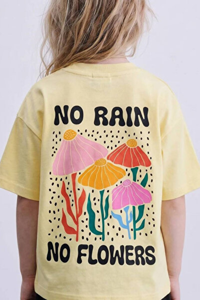 NOBLEKIDS La Ciel Paris Girls' Oversize Back Print T-Shirt Yellow