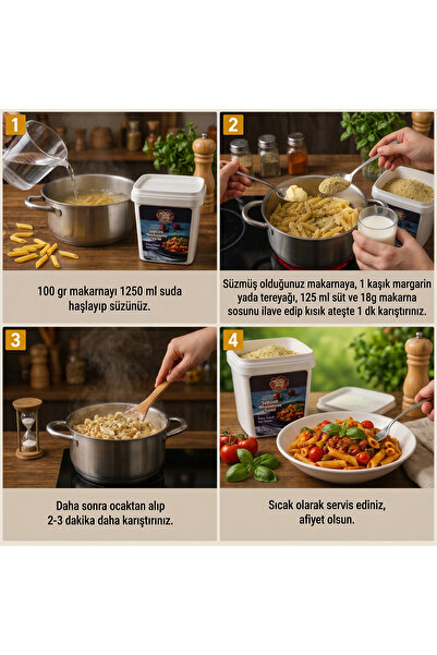 chef's new joy professional Sebzeli Makarna Sosu 1000 gr Vegetable Pasta Sauce - Helal Belgeli, Yerli Üretim