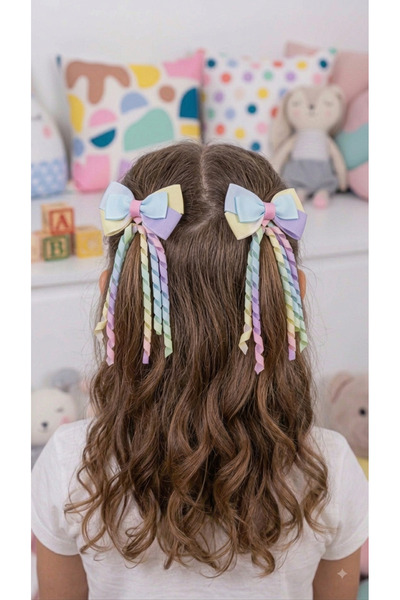 iky aksesuar Colorful Bowknot Buckle Pair