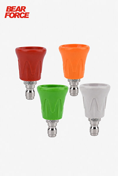 ROBEVE Bear Force 4’lü Basınçlı Yıkama Nozul Seti 1/4” Quick Connect 0° 15° 2...