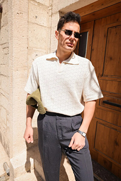 no7man Opale Ecru Knitwear Men's Tshirt