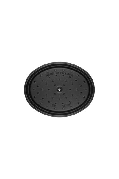 NO BRAND Staub La Cocotte Oală Olandeză Ovală din Fontă 6.7 litri, Negru