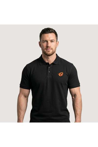 GymBeam Tricou polo negru XXXL