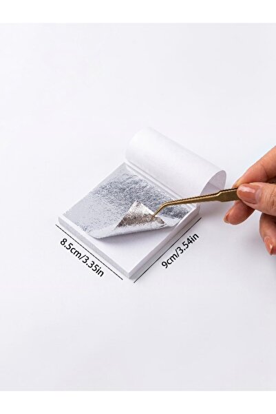 deryora Silver Leaf Foil 20 Pieces 9X9 cm Epoxy Resin