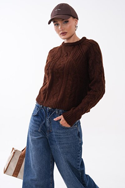 ŞİMAL Women's Knitted Patterned Knitwear Knitted Sweater 265031 -