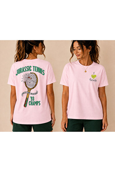 VODEXA Unisex Oversize Tennis Printed T-Shirt 100% Cotton Tennis Themed Comfo...