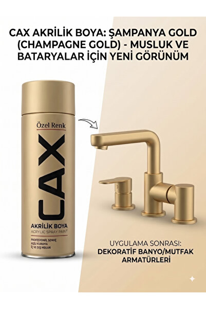 caxcolors CAX Akrilik Sprey Boya 400ml - Musluk, Mutfak & Banyo Batarya Yenil...