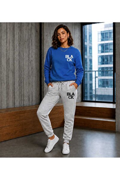 CLOTHES33 Zero Collar Sweat Suit 2-Piece Combination Winter Shardoon Black Pr...