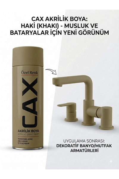 caxcolors CAX Akrilik Sprey Boya 400ml - Musluk, Mutfak & Banyo Batarya Yenil...