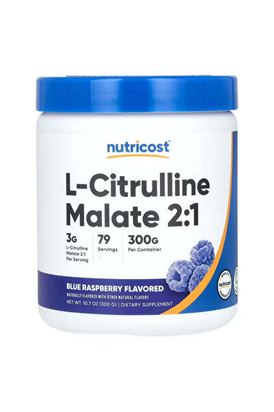 Nutricost L-Citrulline Malate Nitric Oxide Muscle Recovery 2:1 Blue Raspberry...