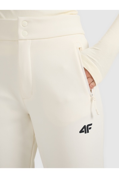 4F pantaloni de schi softshell 4FWAW25TFTRF0943 alb