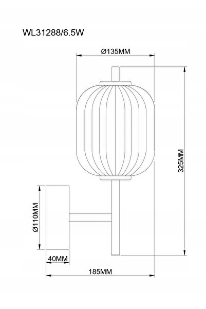 NO BRAND Aplică LED de 6,5 W AKARI WL31288/6,5 W din gama Zuma Line
