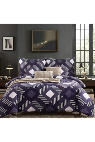 NO BRAND SET DE AȘTERNUTURI 220x200 + 2 FEȚE DE PERNĂ 70x80 BUMBAC SATINAT - ...
