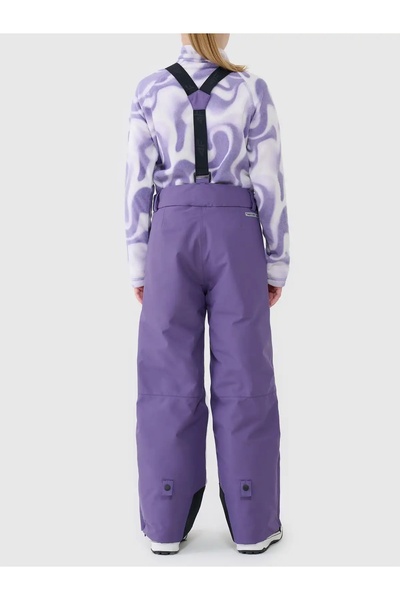 4F ocieplene pantaloni de schi cu bretele 4FJWAW25TFTRF0950 mov