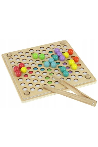 NO BRAND Puzzle din lemn, Puzzle cu bile din lemn și mărgele, Puzzle mozaic d...