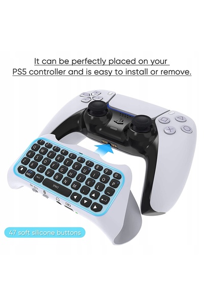 NO BRAND Tastatură Bluetooth Chatpad pentru Pad DualSense 5 PlayStation 5