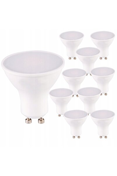 NO BRAND 10 becuri LED GU10 de 10 W, 1000 lm, alb cald, 3000 K – set de 10 bu...