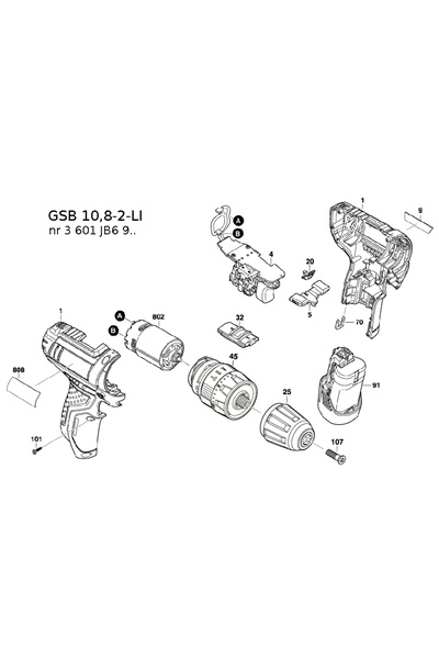 NO BRAND Comutator Bosch pentru mașina de găurit și înșurubat GSR 12V-140FC