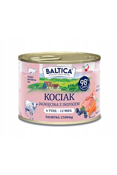 NO BRAND BALTICA KOCIAK Mix de hrană umedă pentru pisoi Miel cu curcan 12x185g