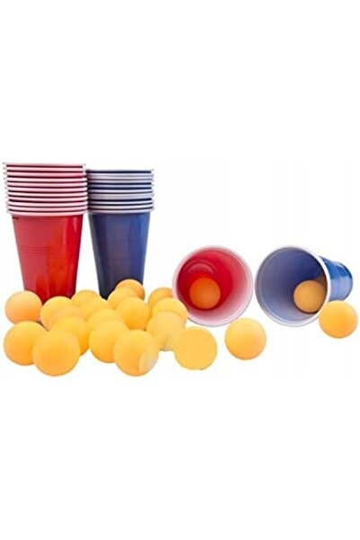 NO BRAND Joc cu bere ping-pong beer pong joc de petrecere 48 el. 24 cupe 24 m...