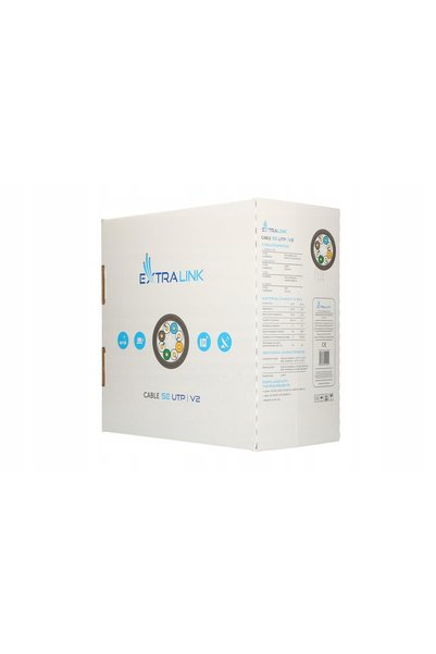 Extralink Cablu LAN Cat5e UTP V2 pereche torsadată 305M 100% COPIU