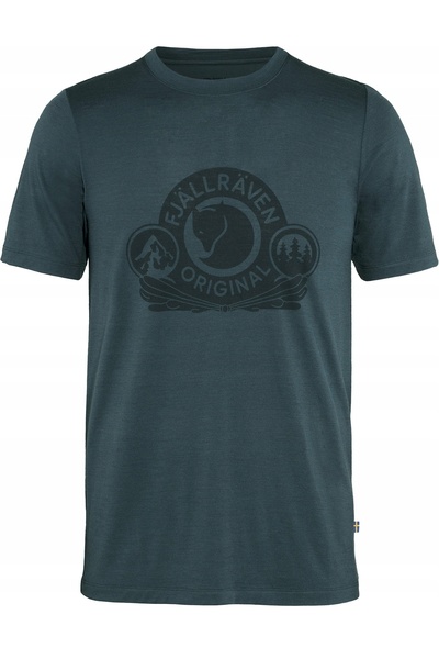 Fjällräven Tricou Fjallraven Abisko Wool Classic SS – albastru închis XL