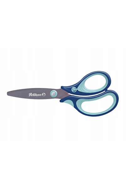 Pelikan Foarfece școlare pentru copii Griffix ergonomice 14cm albastre x3