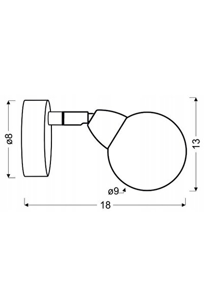 NO BRAND Aplică de perete Candellux BOLO cromată