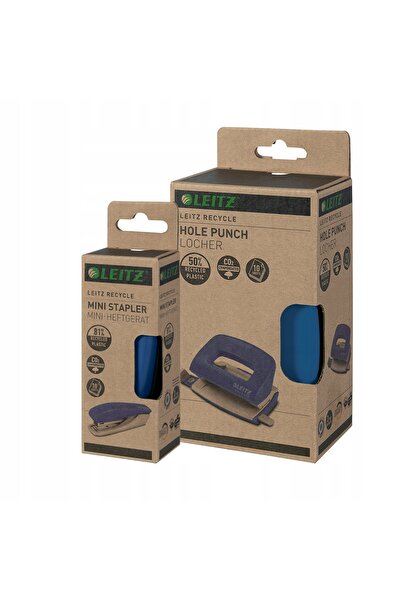 Leitz Capsator mini NeXXt recycle, până la 10 coli, albastru x2