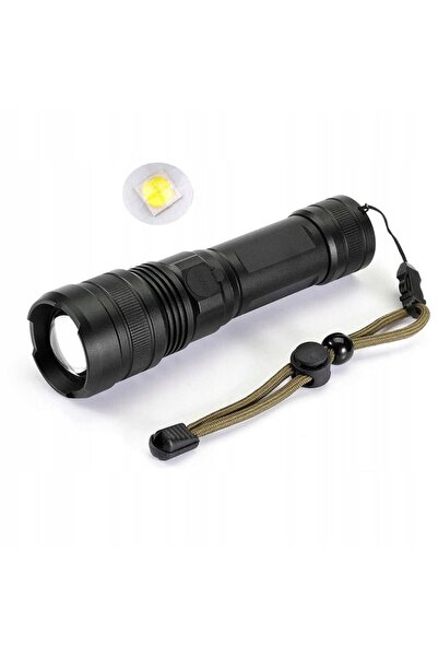 NO BRAND Lanternă tactică XHP90 LED puternică cu zoom, reîncărcabilă USB, bat...