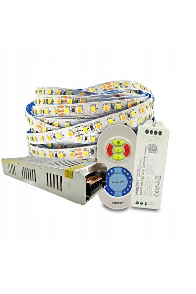 NO BRAND Kit bandă LED CCT 17m Lumină rece/caldă Driver de alimentare MIBOXER...