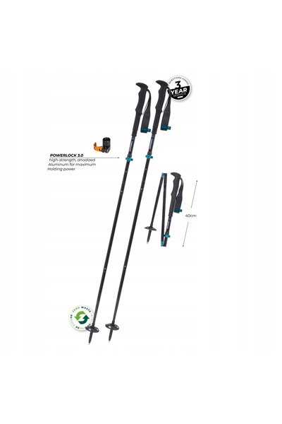 NO BRAND Komperdell Fx Lite Carbon Vario Bețe de trekking - albastre