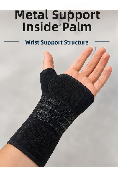 FTA TİCARET Adjustable Hand Wrist Support Metal Supported Velcro Wrist Brace ...