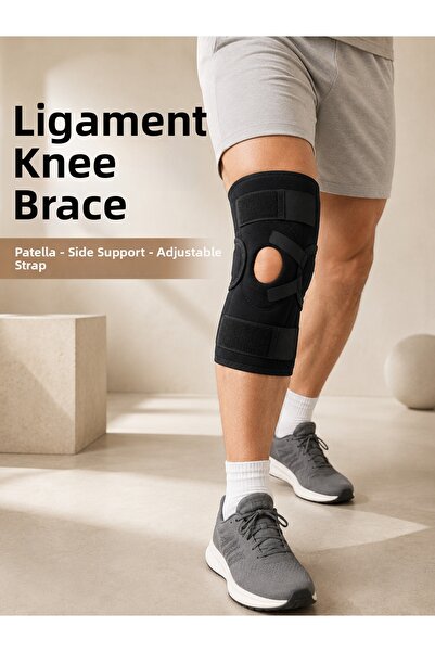 Mestore Ligament Supported Knee Brace Adjustable Velcro Open Patella Knee Sup...