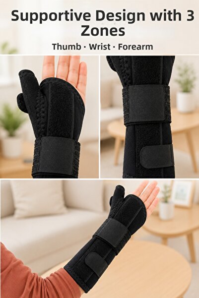 shoppingfestr Metal Support Hand Wrist Brace Thumb Support Long Wrist Splint ...
