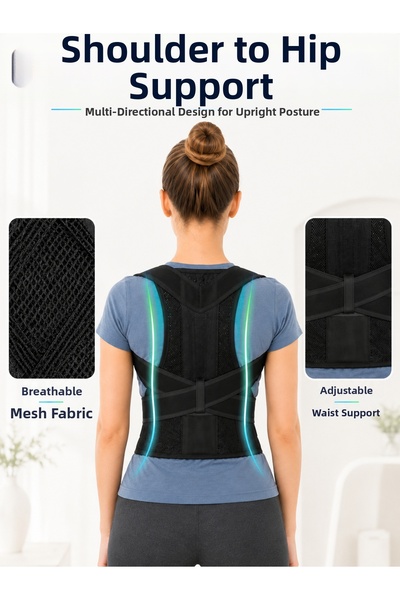 teknotrust Premium Upright Posture Corset with Mesh Back and Lumbar Support, ...