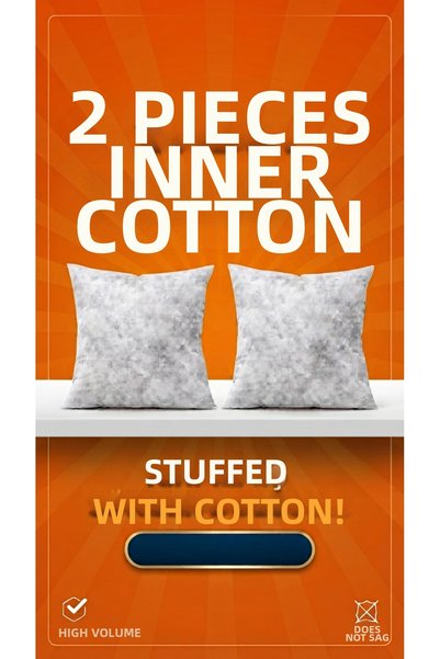 Generic Brand 2-Piece Throw Pillow Inner Filling Cushion, Soft and Plump Thro...