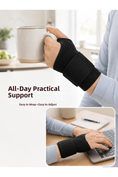 alemdarshop Adjustable Thumb Support Hand Wrist Brace Velcro Wrist Bandage Sp...