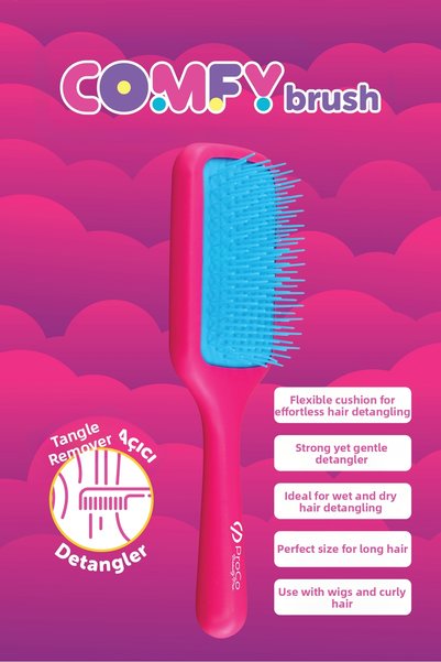 ProCo Beauty فرشاة شعر مريحة - فرشاة مرنة وواسعة لفك تشابك الشعر