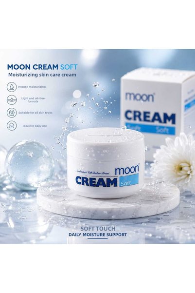 ORİON GLOBAL Moon Cream Soft Moisturizing Skin Care Cream – Daily Intensive Moisturizing Face and Body Cream 50 ml
