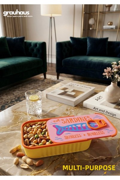 GRAUHAUS Sardine Can Design Decorative Pop-Art Luxury Coffee Table Object Large Size