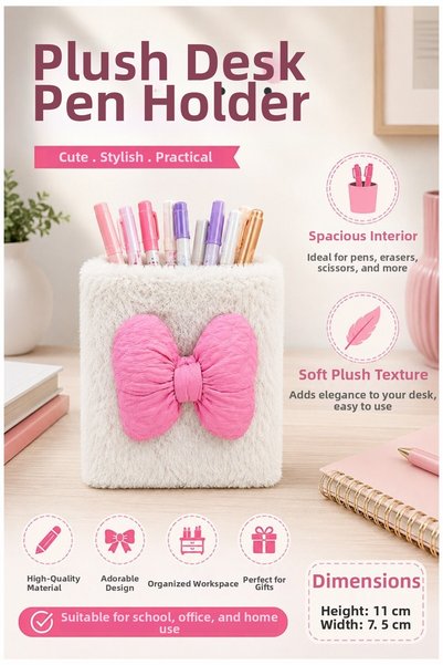 Artlantis Desktop Plush Pen Holder Organizer 1 Piece Pp-283 Colorful Desk Top...