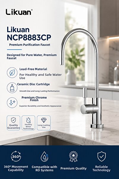 LİKUAN hardware Likuan Ncp8883Cp Premium Purification Faucet with Ceramic Dis...