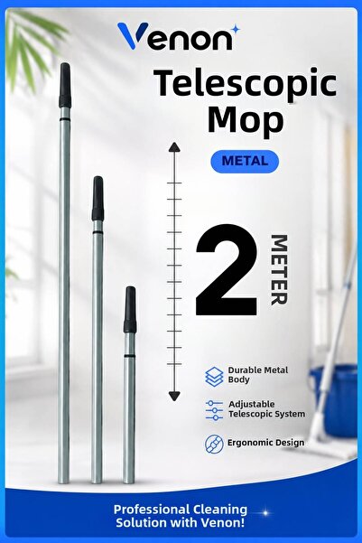 VENON 2 Meter Pole | |   Telescopic Extendable Metal Handle Telescopic Extend...