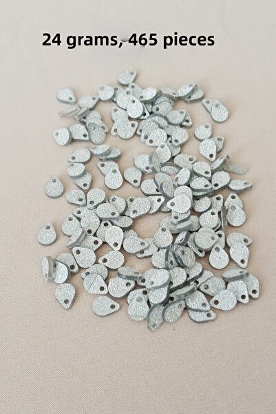 modi Oya evening bracelet necklace plexi metallic plastic sequin silver color...