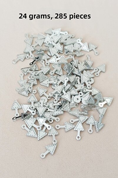 modi Oya evening bracelet necklace plexi metallic plastic sequin silver color...